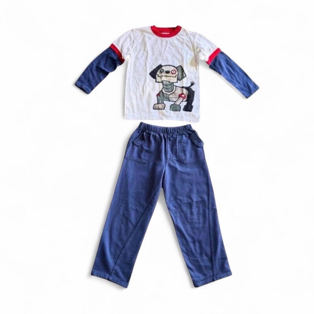Faded Glory Boys Robot Dog 2pc Pajama Set Size 7